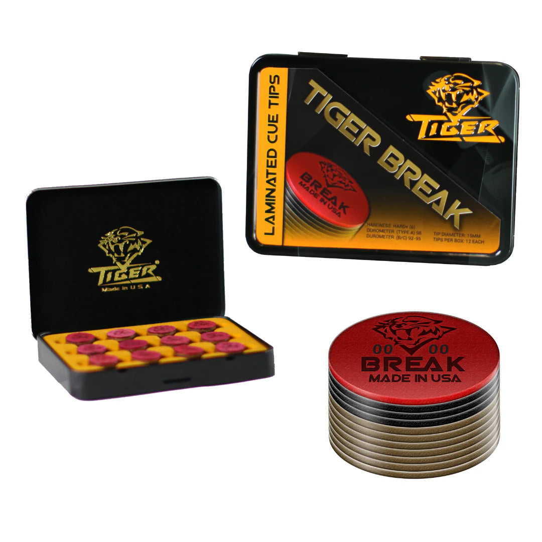 TIGER BREAK LAMINATED CUE TIP - SUPER HARD