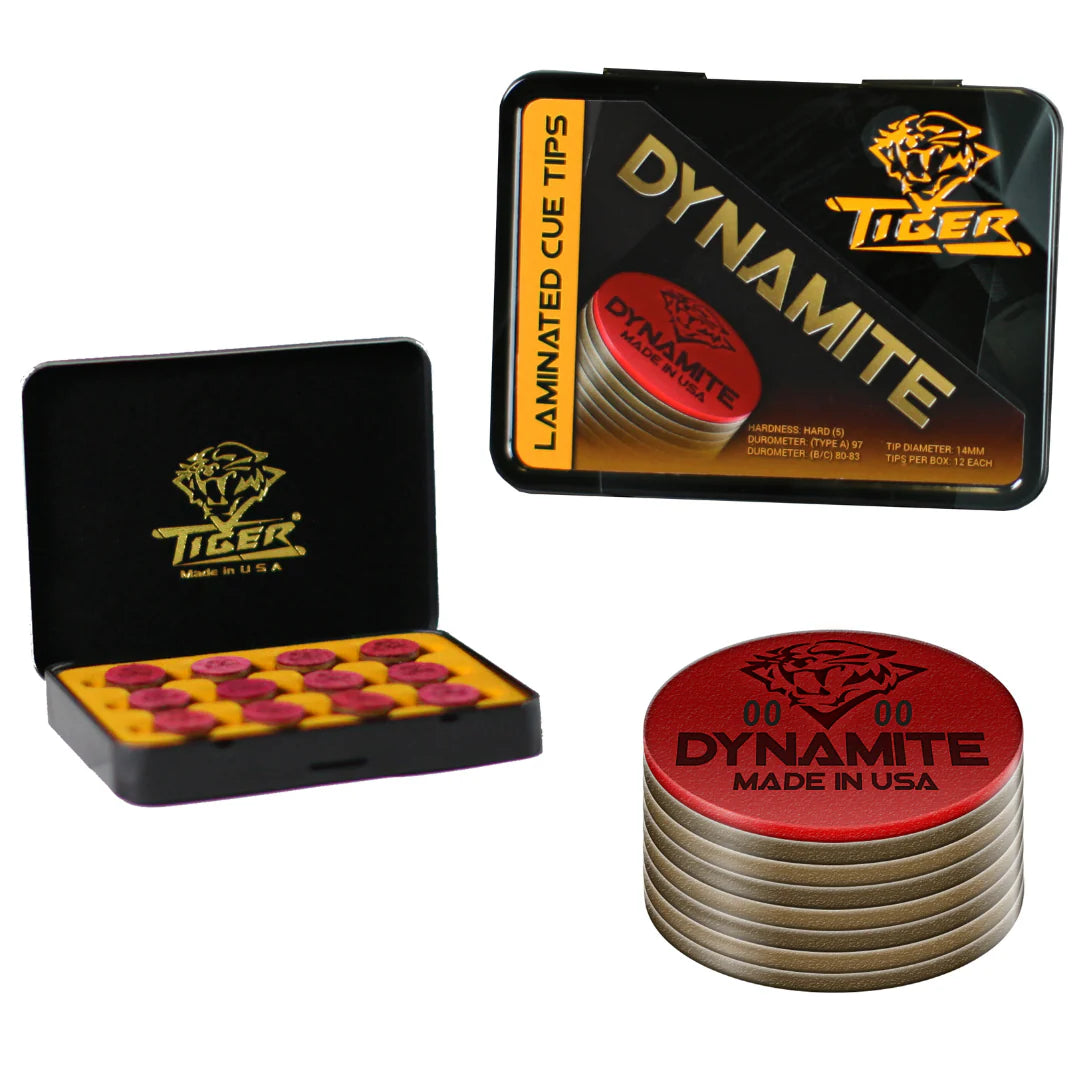 TIGER DYNAMITE LAMINATED CUE TIP - HARD