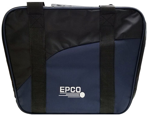 2 SMALL BALLS/SHOES NYLON BOWLING BAG EPCO- NAVY/BLACK