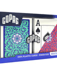 COPAG NEOTERIC PLASTIQUE POKER DECK CARDS 1546 JUMGO RED AND BLUE AND GREEN