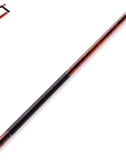 Baguette de billard Cuetec Cynergy Truewood Mappa Burl II, rouge et noir, grip en cuir pleine fleur, 11,8 mm, 19 oz