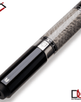 Baguette de billard Cuetec Cynergy Truewood Sycamore II, gris et noir, sans grip, 11,8 mm, 19 oz