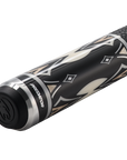 PREDATOR BUTT BLAK 2 EBONY BLACK/PATTERNS UNI-LOC LEATHER WRAP (SHAFT NON INCLUDED)