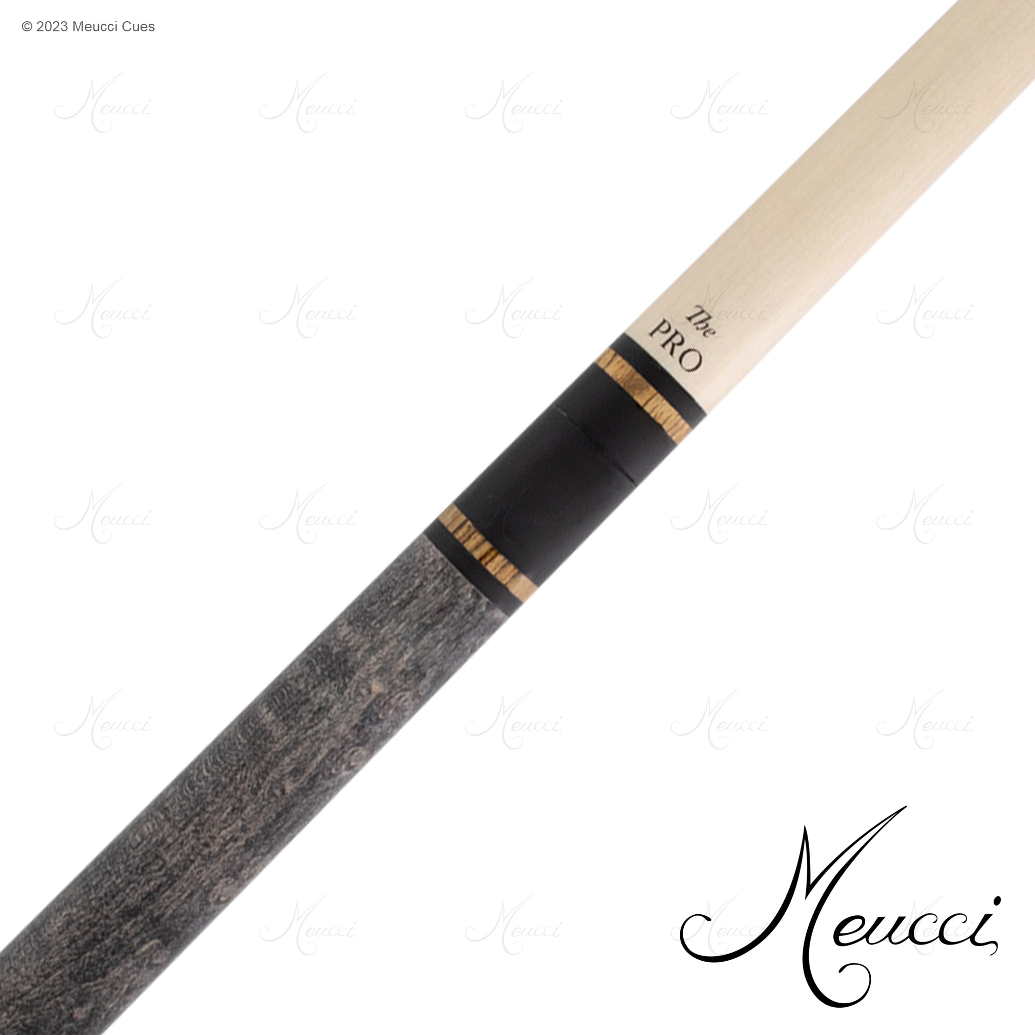 MEUCCI POOL CUE ALL NATURAL WOOD 1 SMOKE 12.5MM 19OZ