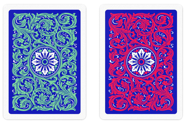 COPAG NEOTERIC PLASTIQUE POKER DECK CARDS 1546 JUMGO RED AND BLUE AND GREEN