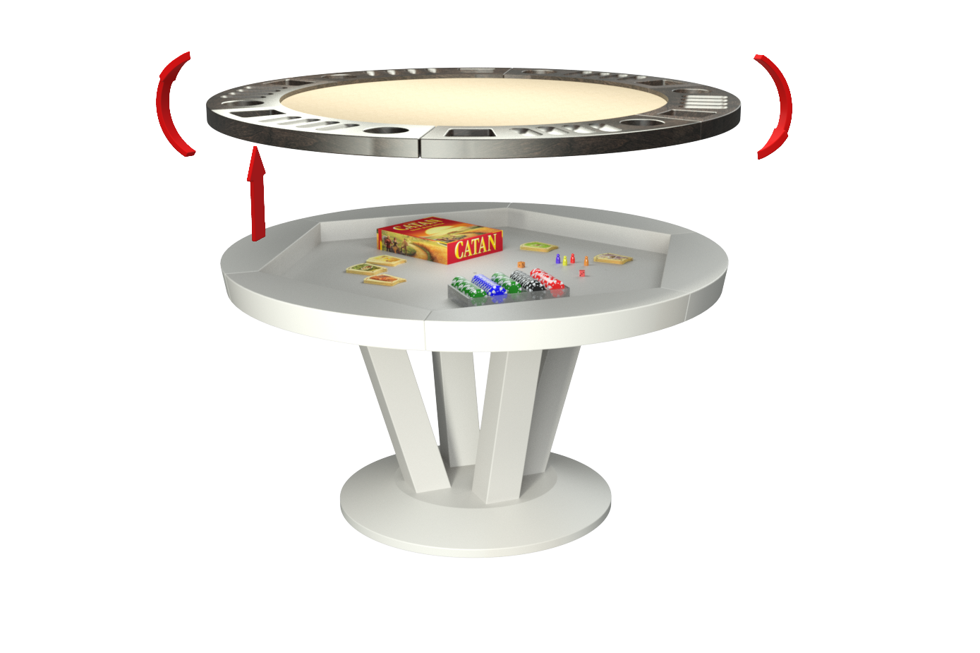 LA CONDO DUO ROUND GAME TABLE