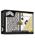 COPAG PLASTIC BRIDGE DECKCARDS 1546 JUMBO BLACK AND GOLD