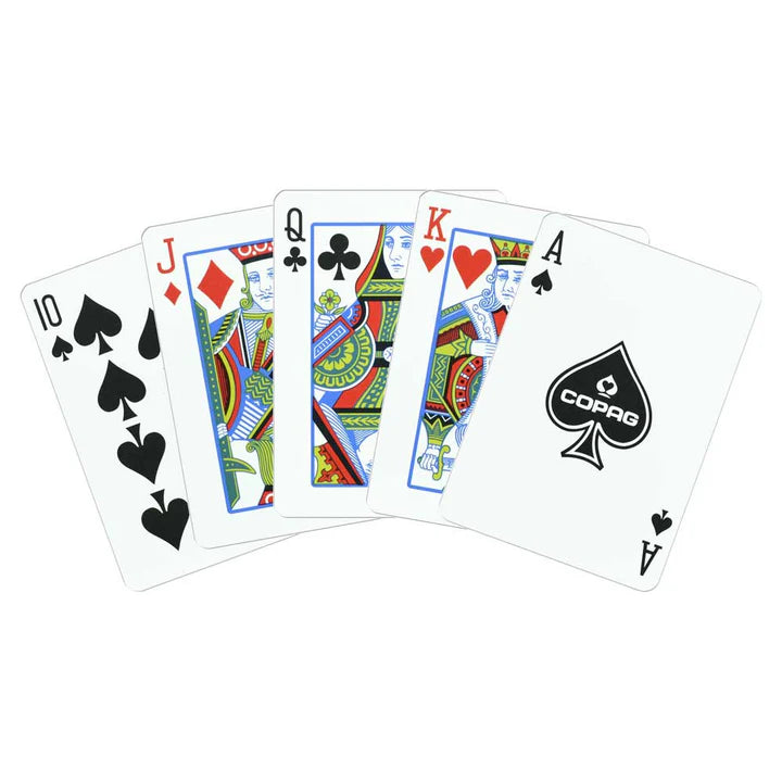 COPAG PLASTIC POKER DECK CARDS RED AND BLUE 1546 SERIES STANDARD SIZE