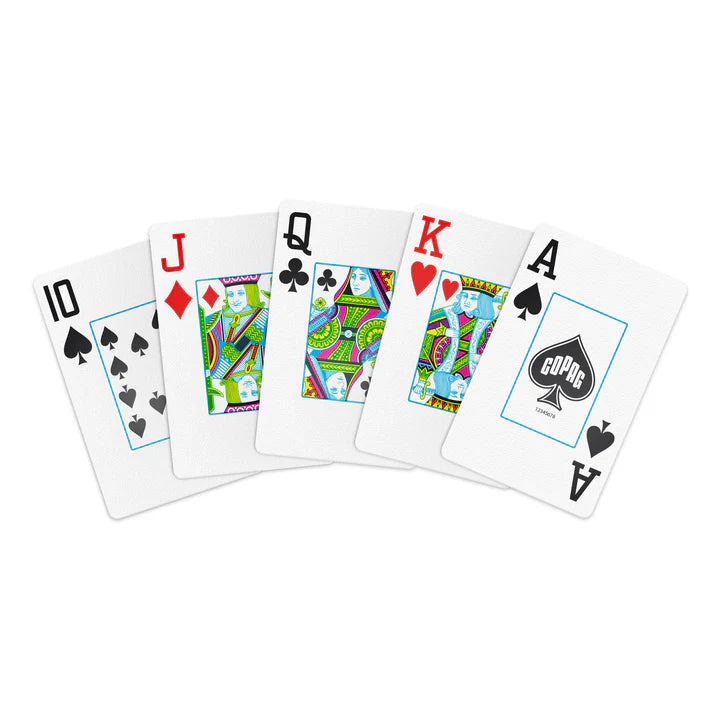 COPAG PLASTIC BRIDGE CARDS DOUBLE DECK SET 1546 JUMBO RED AND BLACK