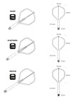 SHOT 1 PIECE BLUE-KITE TIP DART