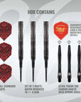 SHOT WARRIOR KAPENE SOFT TIP DART SET - 90% TUNGSTEN BARRELS