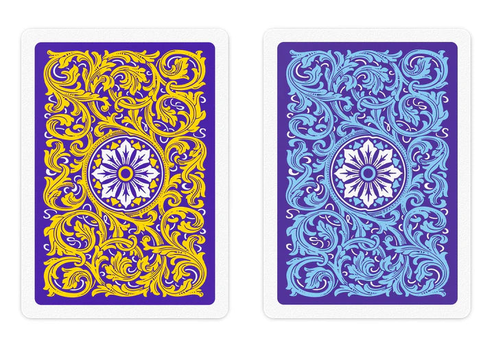 COPAG NEOTERIC PLASTIC POKER CARDS DOUBLE DECK SET 1546 REGULAR VIOLET AND BLUE AND YELLOW
