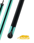 MANCHE DE BAGUETTE DE BILLARD PREDATOR P3 TURQUOISE AVEC BANDES NOIRES GRIP EN CUIR LUXE - ÉDITION LIMITÉE