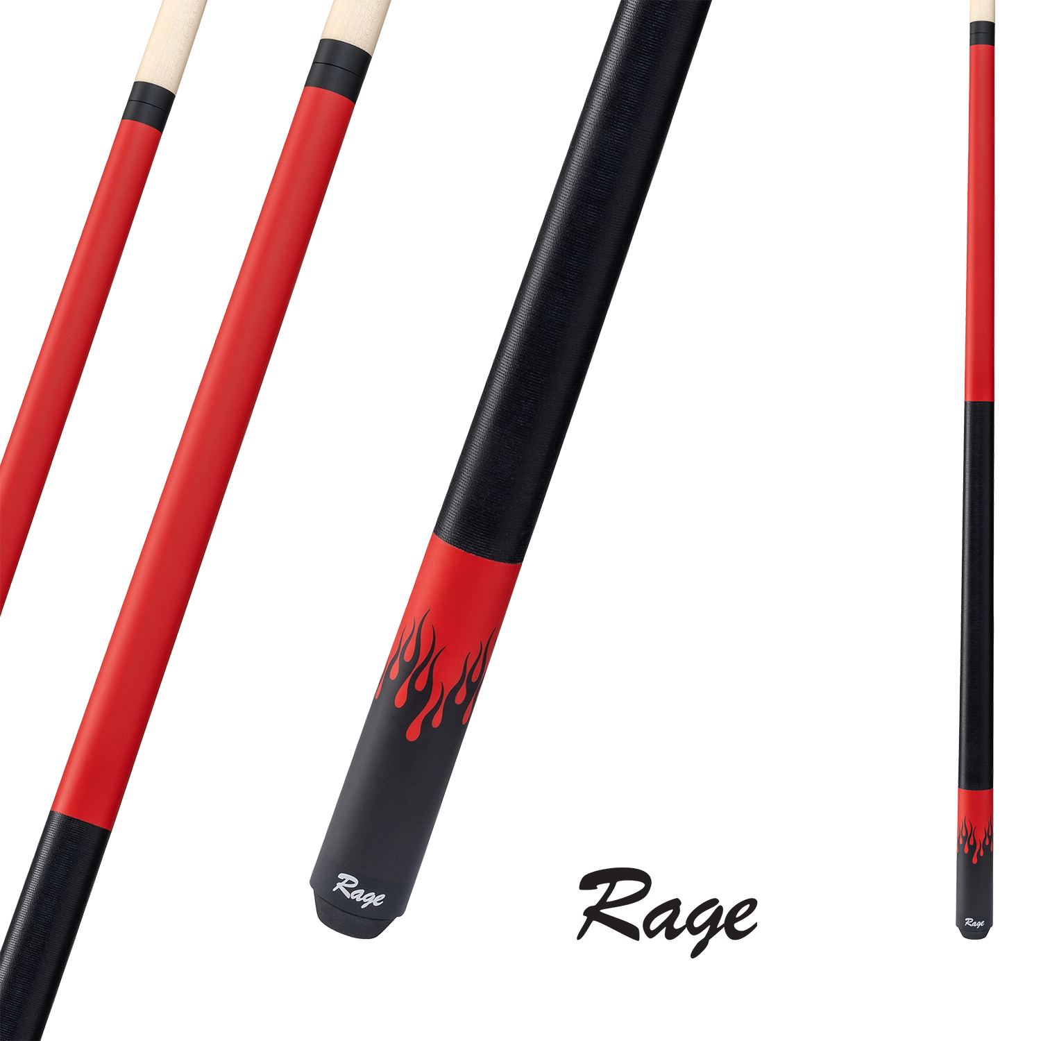 BRUNSWICK BILLIARD RAGE RG51 CUE RED 13MM 19OZ