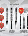 FLÉCHETTES SHOT WARRIOR TAIAHA POINTE SOUPLE - BARREAUX EN TUNGSTÈNE À 90%