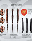 SHOT TRIBAL WEAPON 1 SERIES STEEL TIP DART SET - 90% TUNGSTEN BARRELS