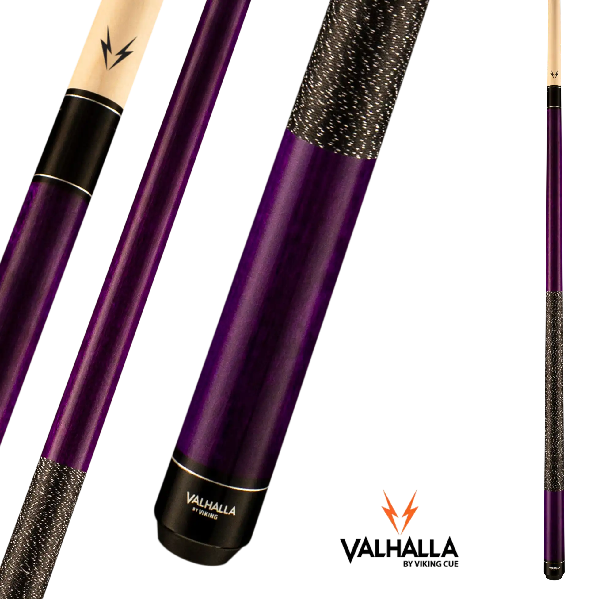 VIKING VALHALLA VA117 POOL CUE PURPLE LINEN WRAP 13MM 19OZ