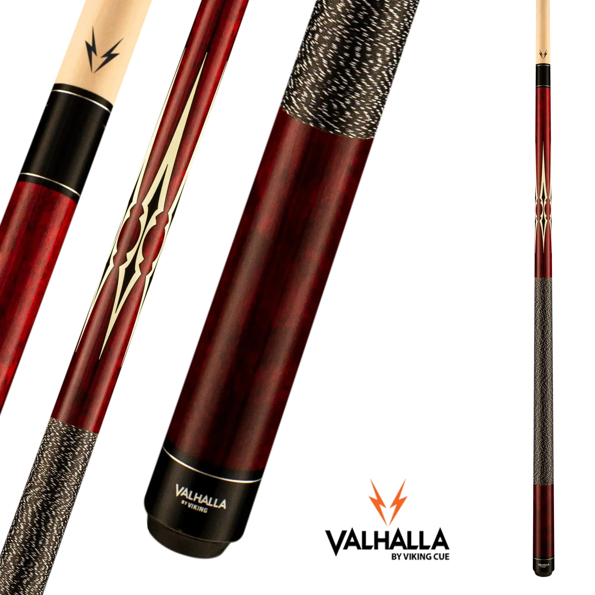 VIKING VALHALLA VA232 POOL CUE RED LINEN WRAP 13MM 19OZ