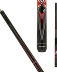ACTION ACT164 GARAGE SERIES POOL CUE BLACK/RED 8 BALL/9 BALL & SPIDER WEBS NO WRAP - 13MM 19OZ - LIMITED EDITION