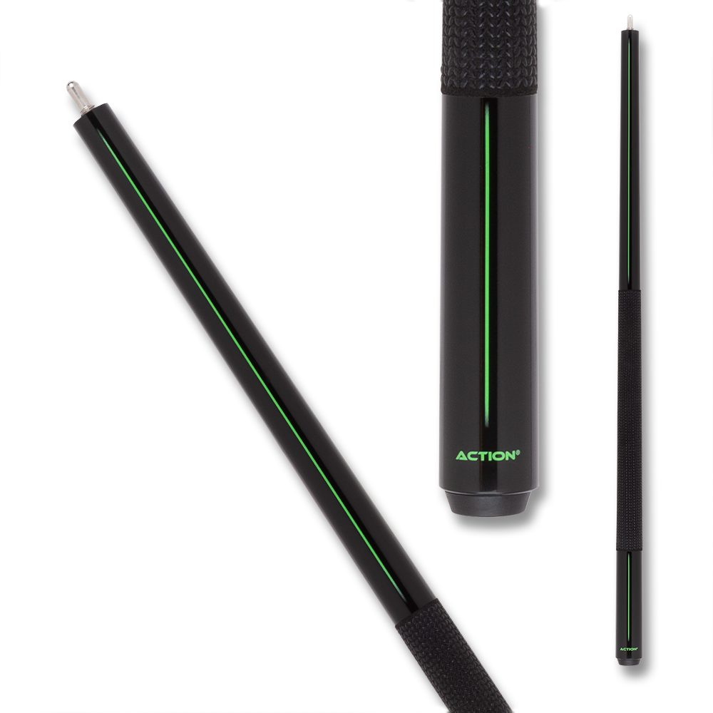 ACTION BREAK CUE ABK09 BLACK AND GREEN WITH WRAP 14MM 25OZ