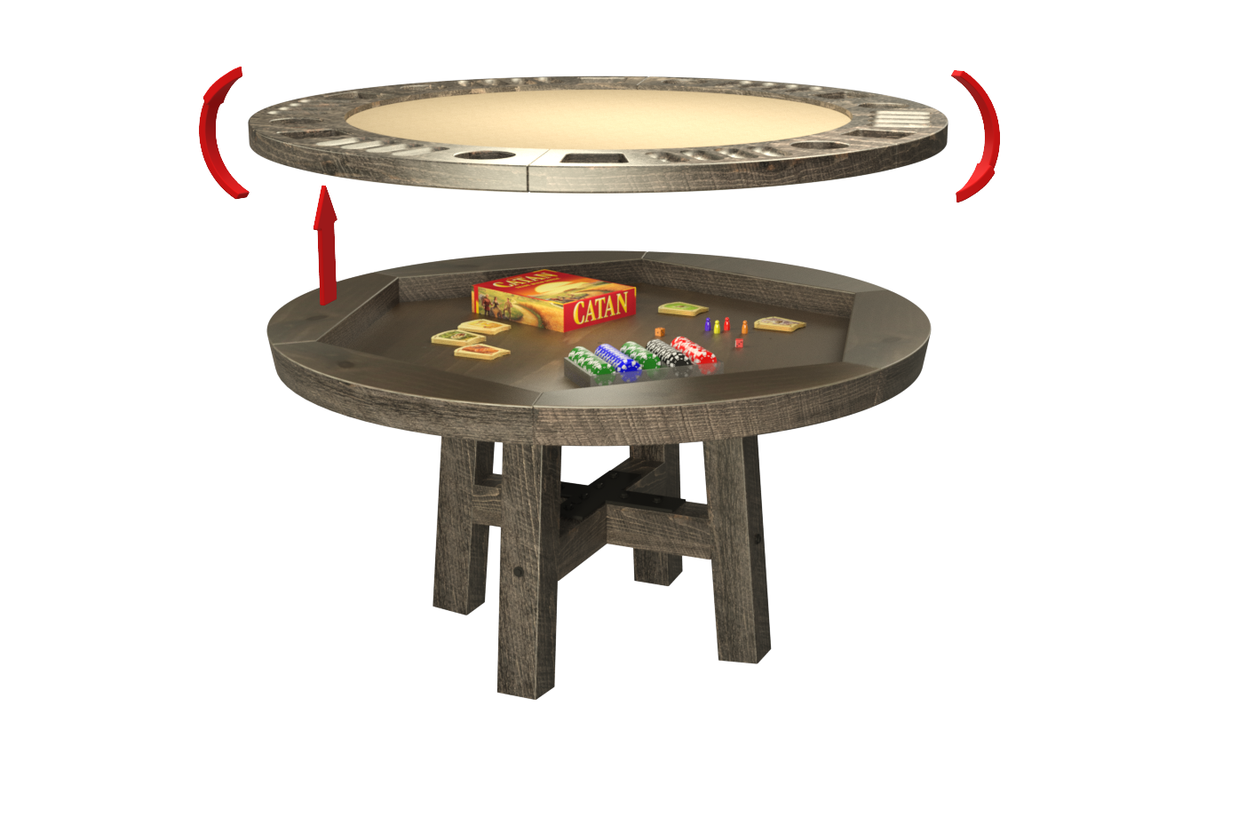 BARN ROUND GAME TABLE