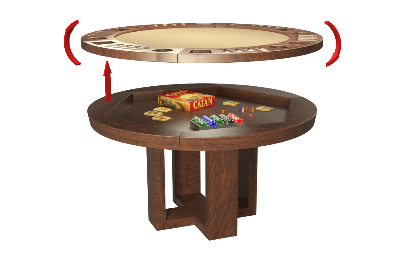 BRIDGE ROUND GAME TABLE