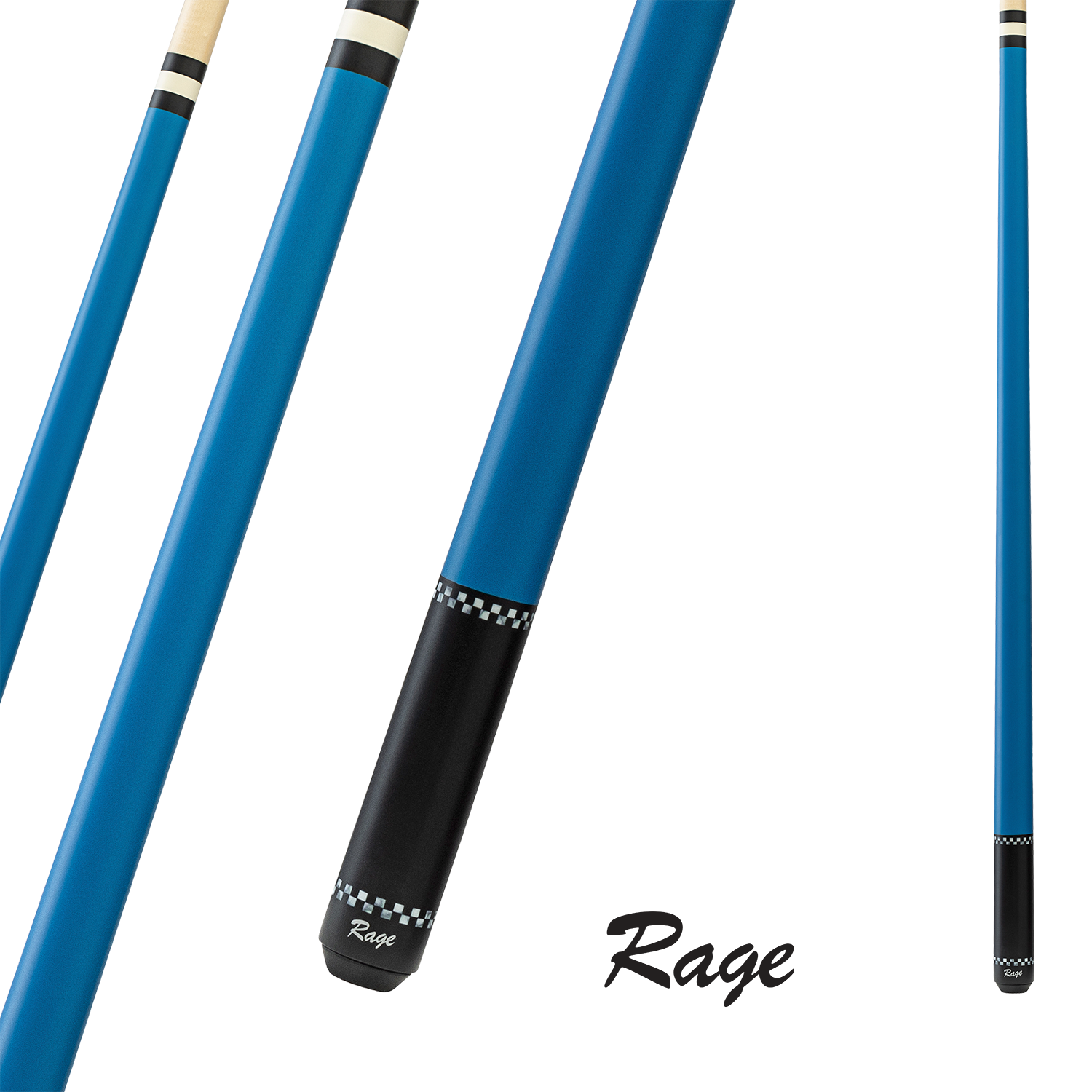 BRUNSWICK BILLIARD RAGE RG03 CUE BLUE 13MM 19OZ