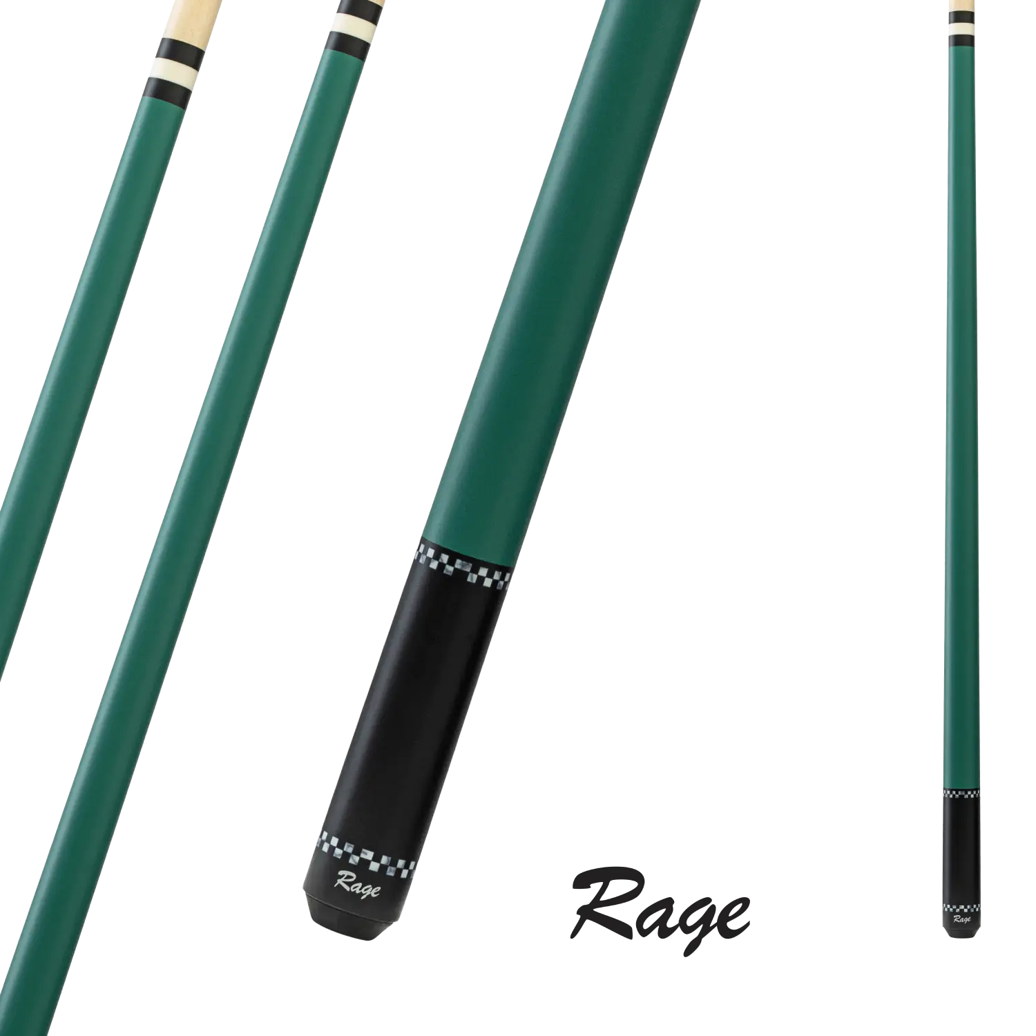 BRUNSWICK BILLIARD RAGE RG04 CUE GREEN 13MM 19OZ