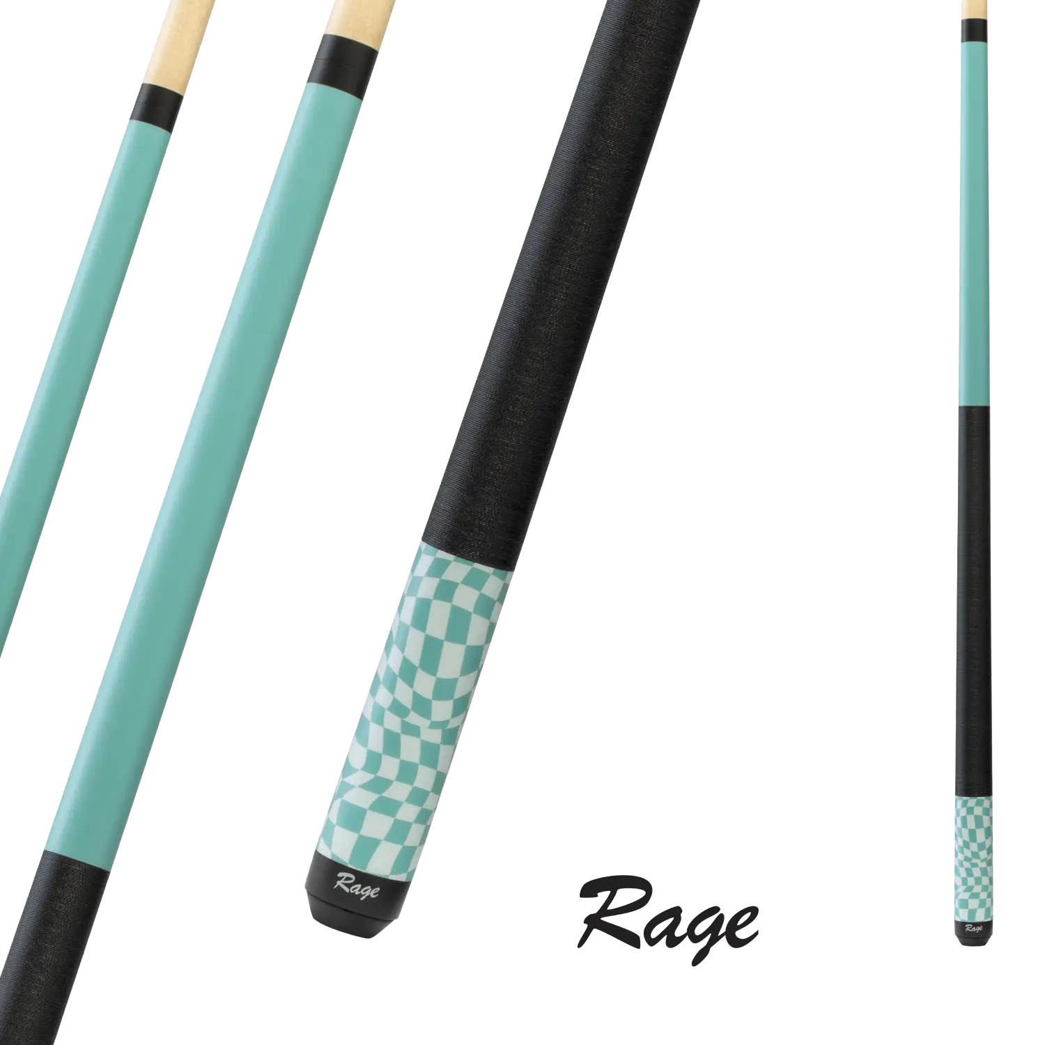 BRUNSWICK BILLIARD RAGE RG07 CUE AQUA 13MM 19OZ
