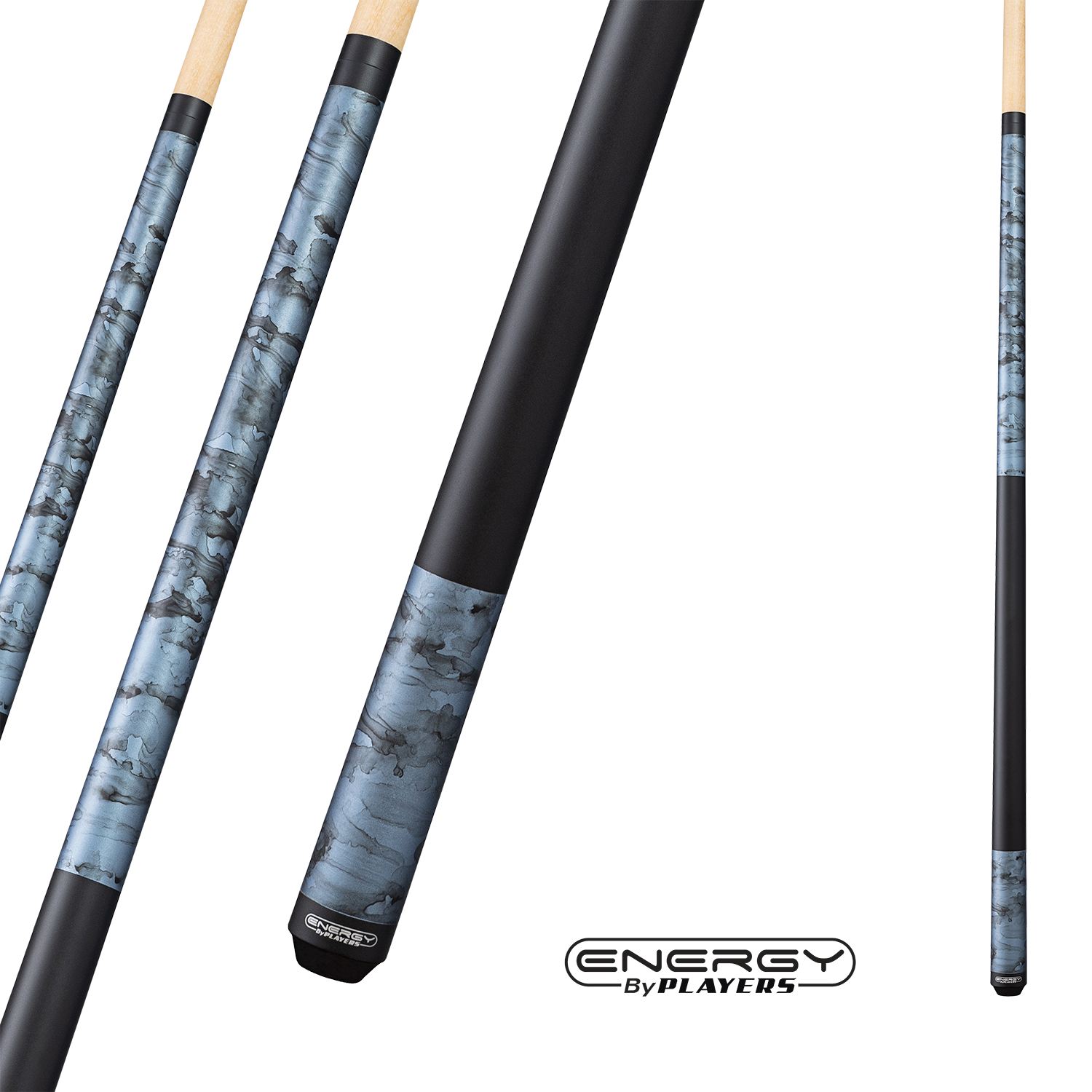 ENERGY BY PLAYERS POOL CUE MATTE TEAL SMOKE 13MM 19OZ