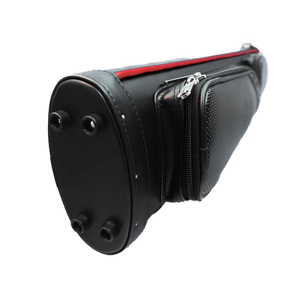 FALCON HARD CASE PVC LEATHER BLACK AND RED 2 BUTTS 4 SHAFTS