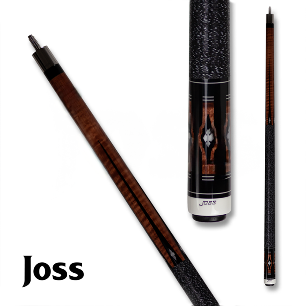 JOSS POOL CUE JOS204 WRAP BROWN AND BLACK 13MM 19OZ