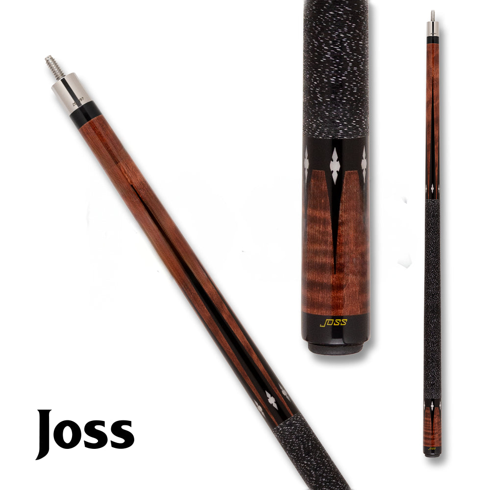 JOSS POOL CUE JOS55 WRAP BROWN AND BLACK 13MM 19OZ