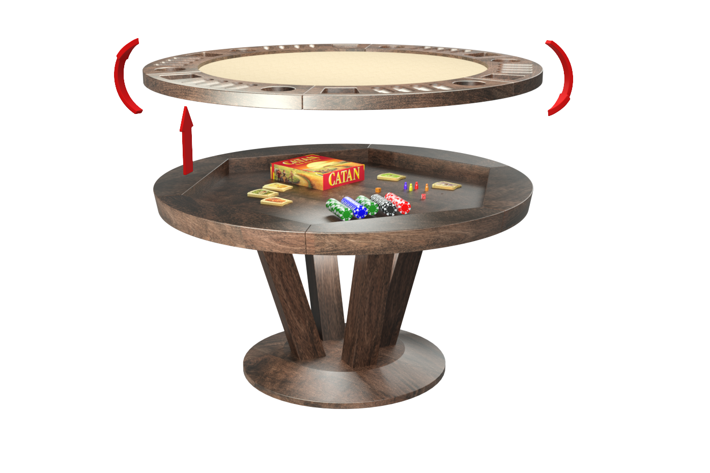 LA CONDO ROUND GAME TABLE
