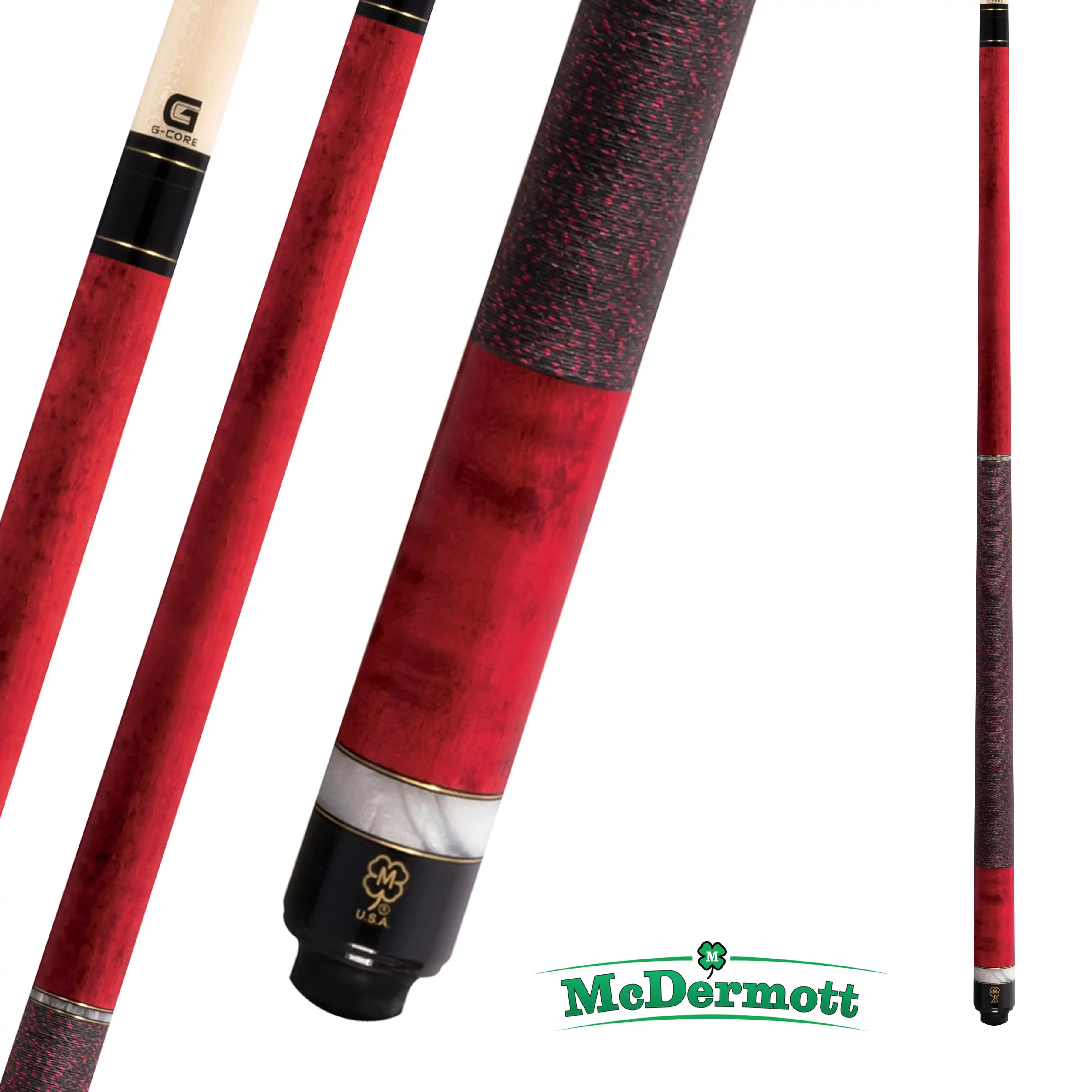 MCDERMOTT POOL CUE G-SERIES G208 RED 12.5MM 19OZ