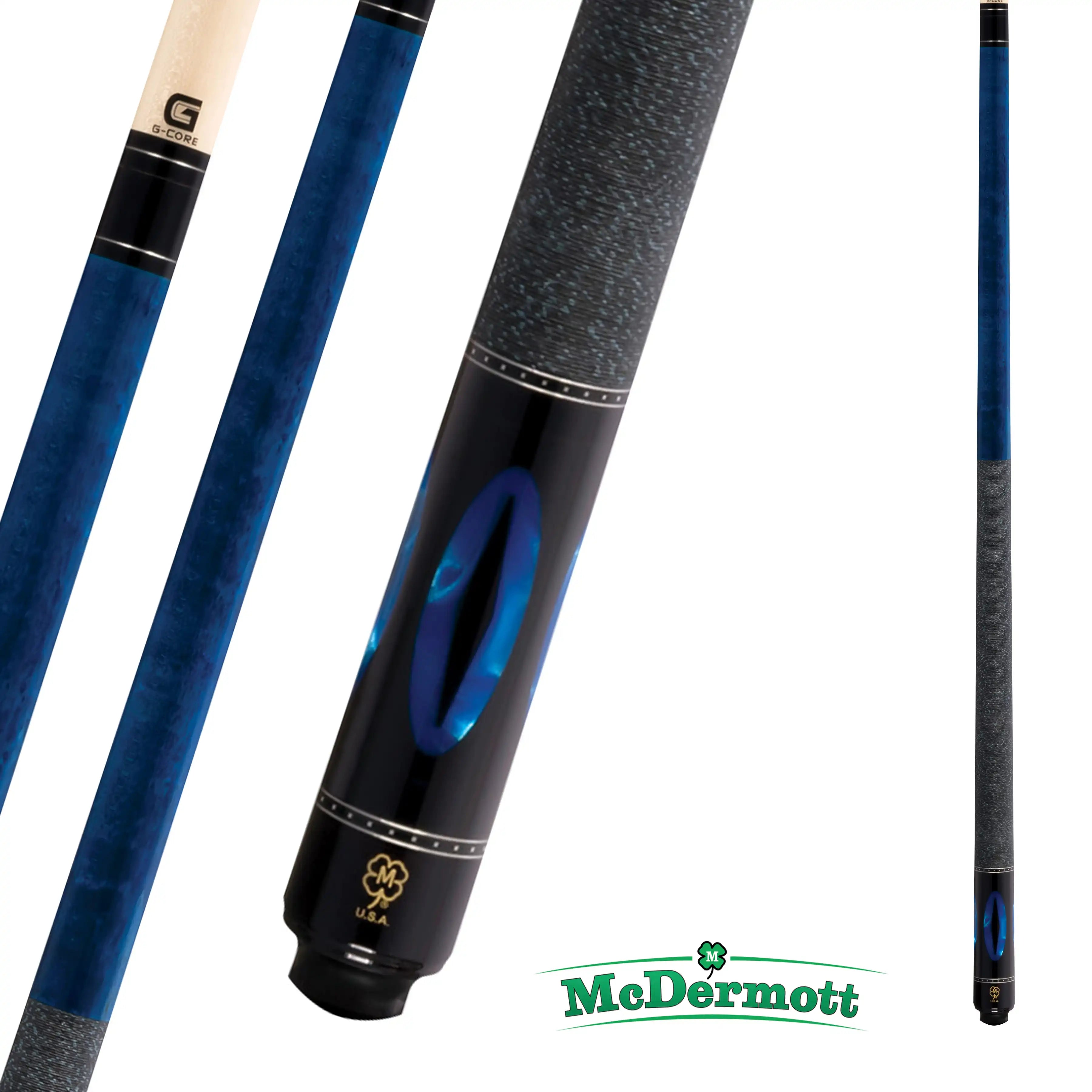 MCDERMOTT POOL CUE G-SERIES G211 PACIFIC BLUE 12.5MM 19OZ