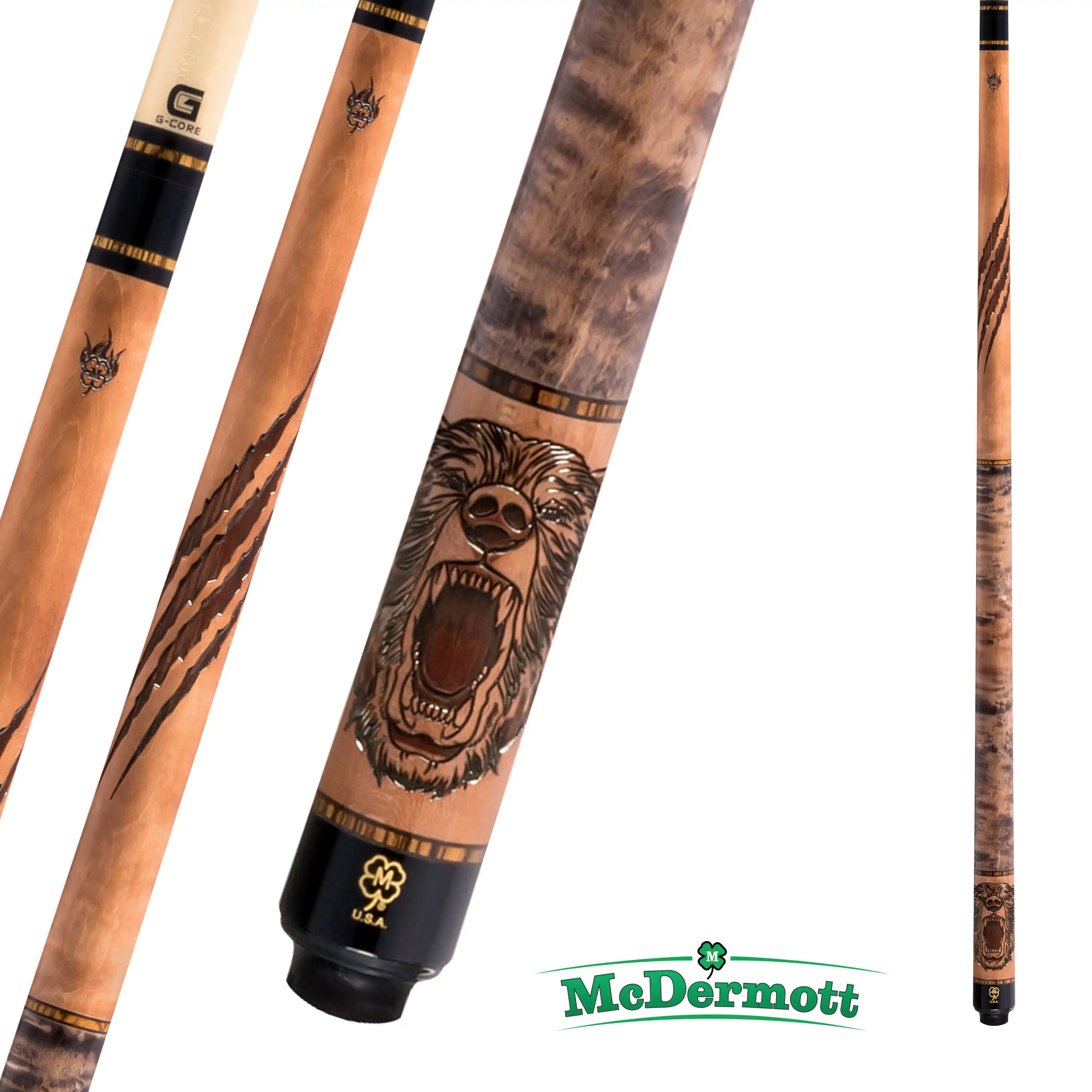 MCDERMOTT POOL CUE G-SERIES G339 GRIZZLY BEAR 12.5MM 19OZ