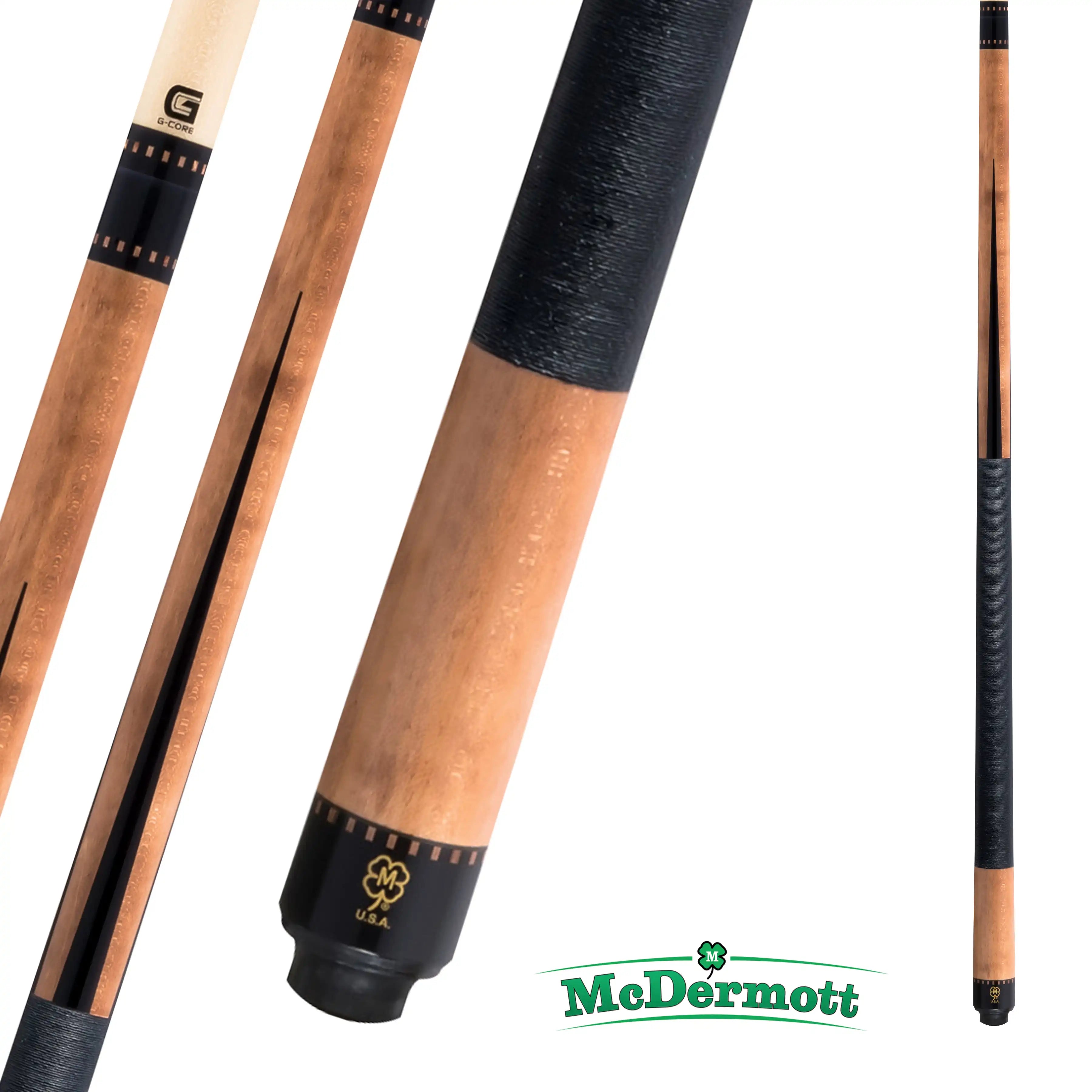 MCDERMOTT POOL CUE G-SERIES G341 BEIGE AND BLACK 12.5MM 19OZ