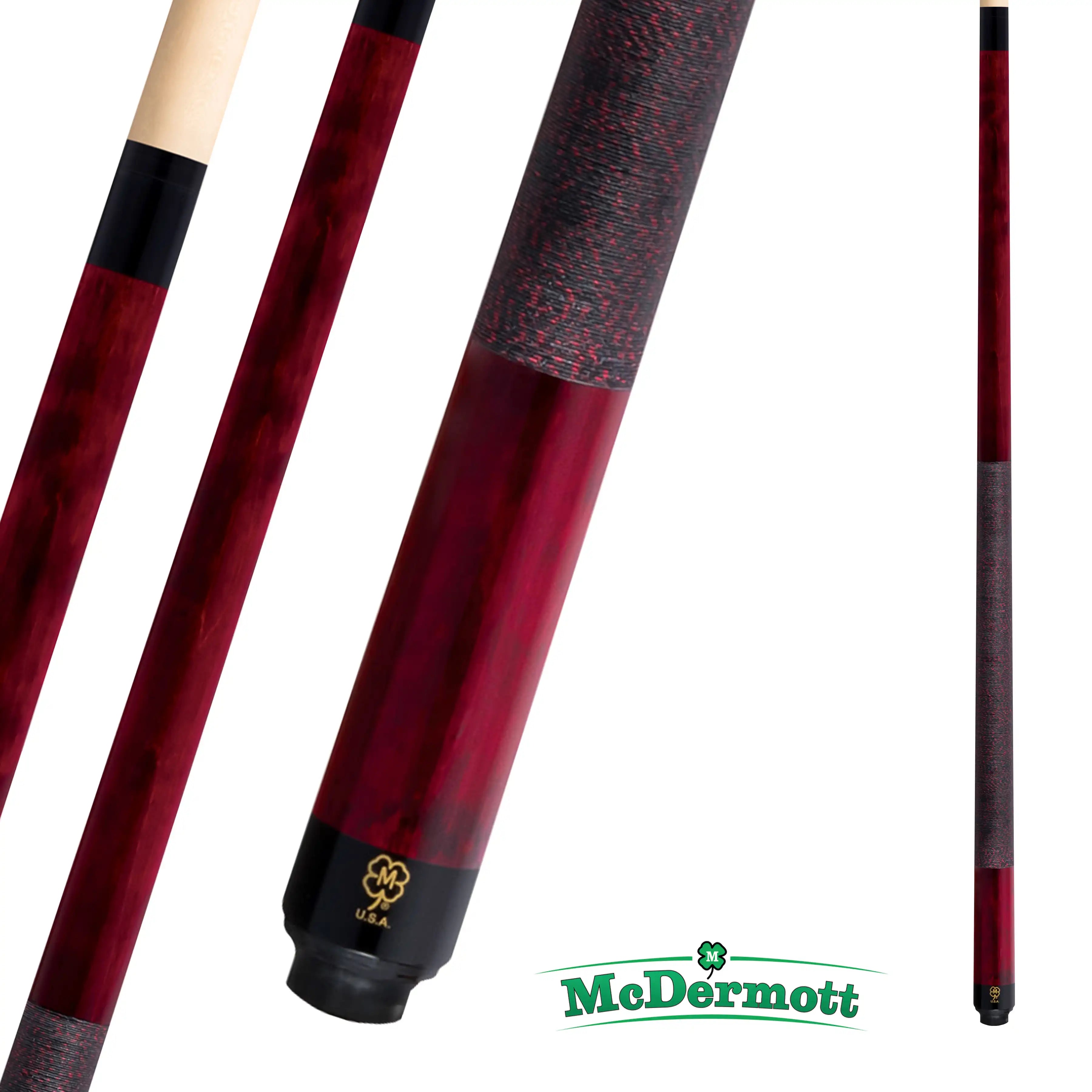 MCDERMOTT POOL CUE GS-SERIES GS03 BURGUNDY 12.5MM 19OZ