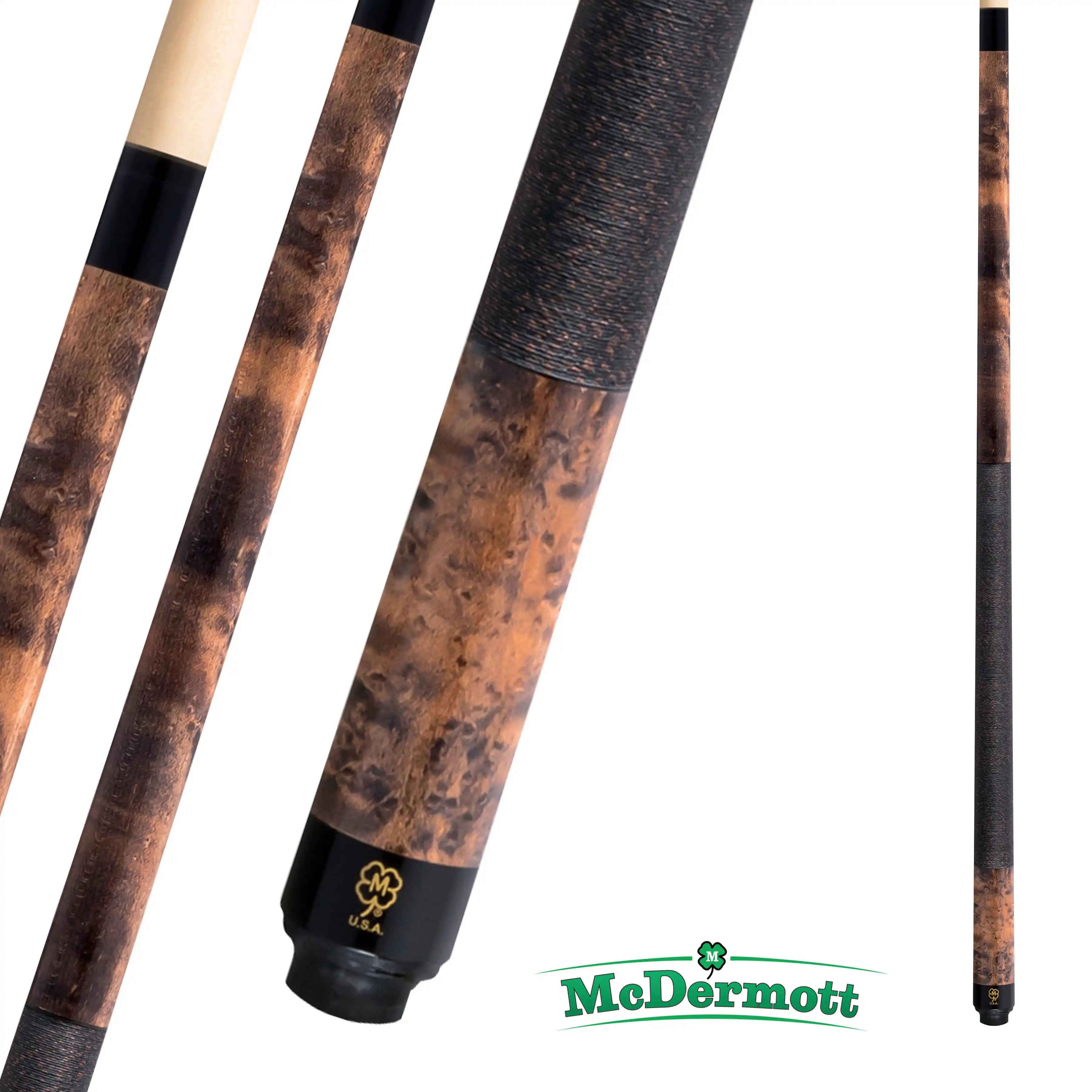 MCDERMOTT POOL CUE GS-SERIES GS07 GREY AND NATURAL 12.5MM 19OZ