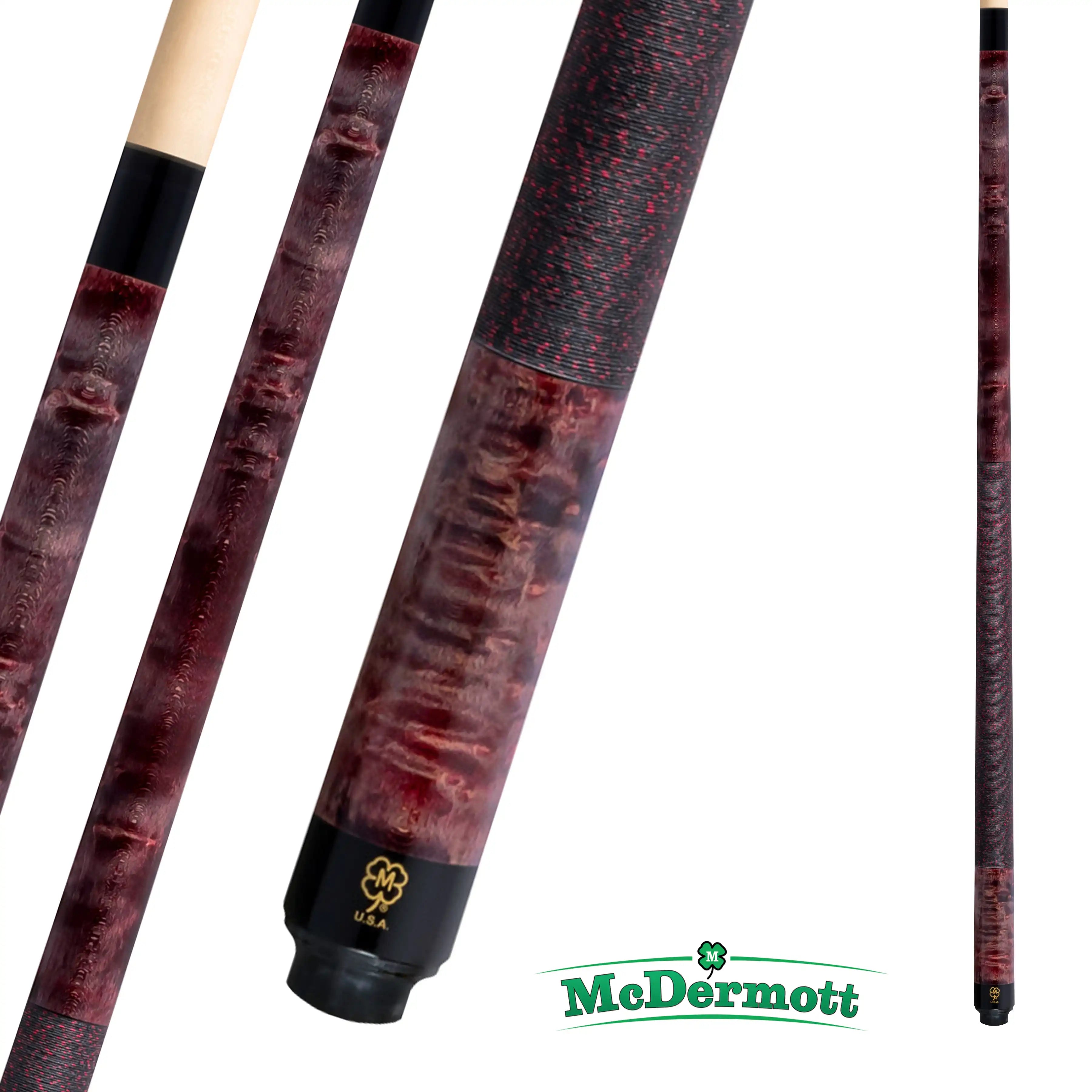 MCDERMOTT POOL CUE GS-SERIES GS09 RED AND GREY 12.5MM 19OZ