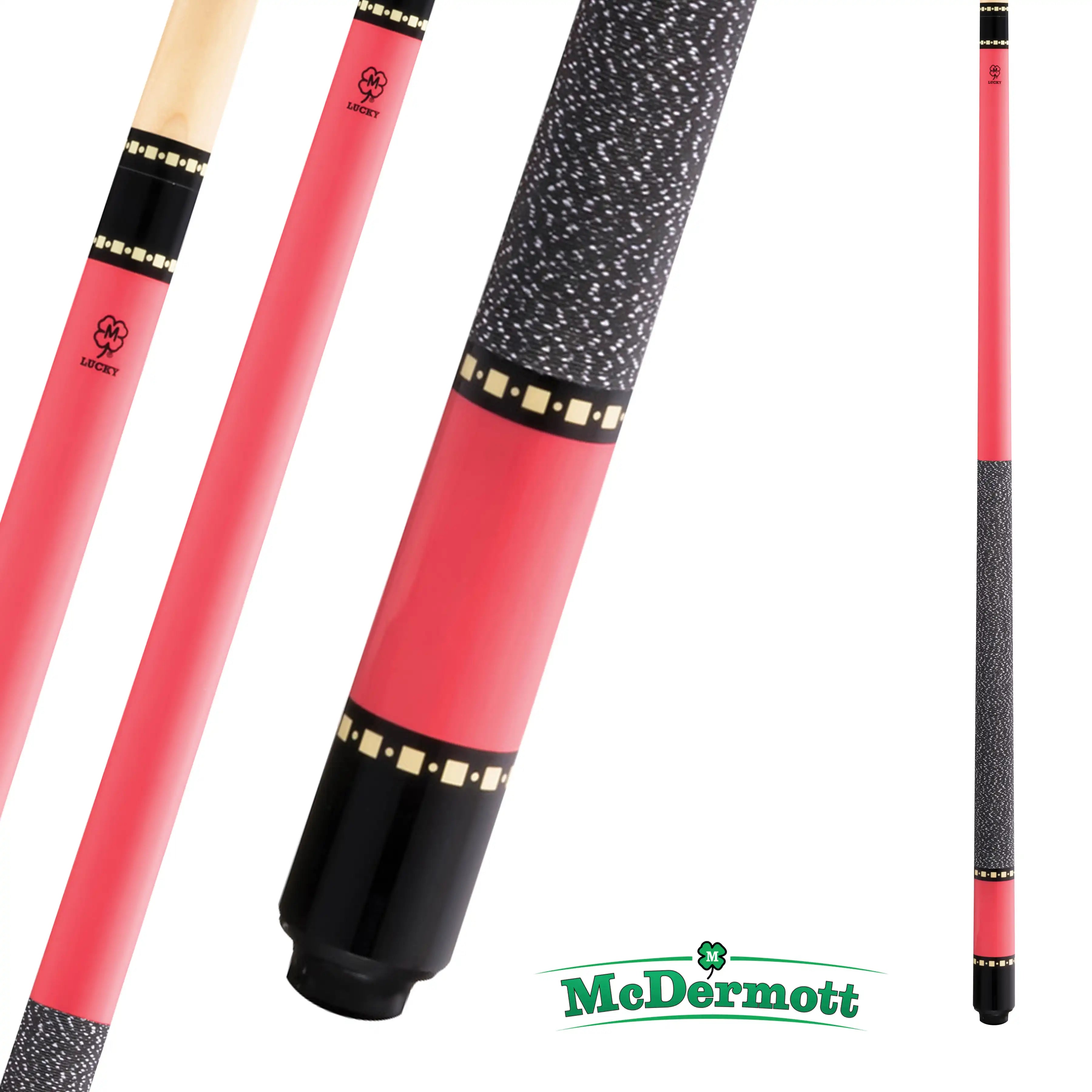 MCDERMOTT POOL CUE LUCKY SERIES L13 PINK 13MM 19OZ