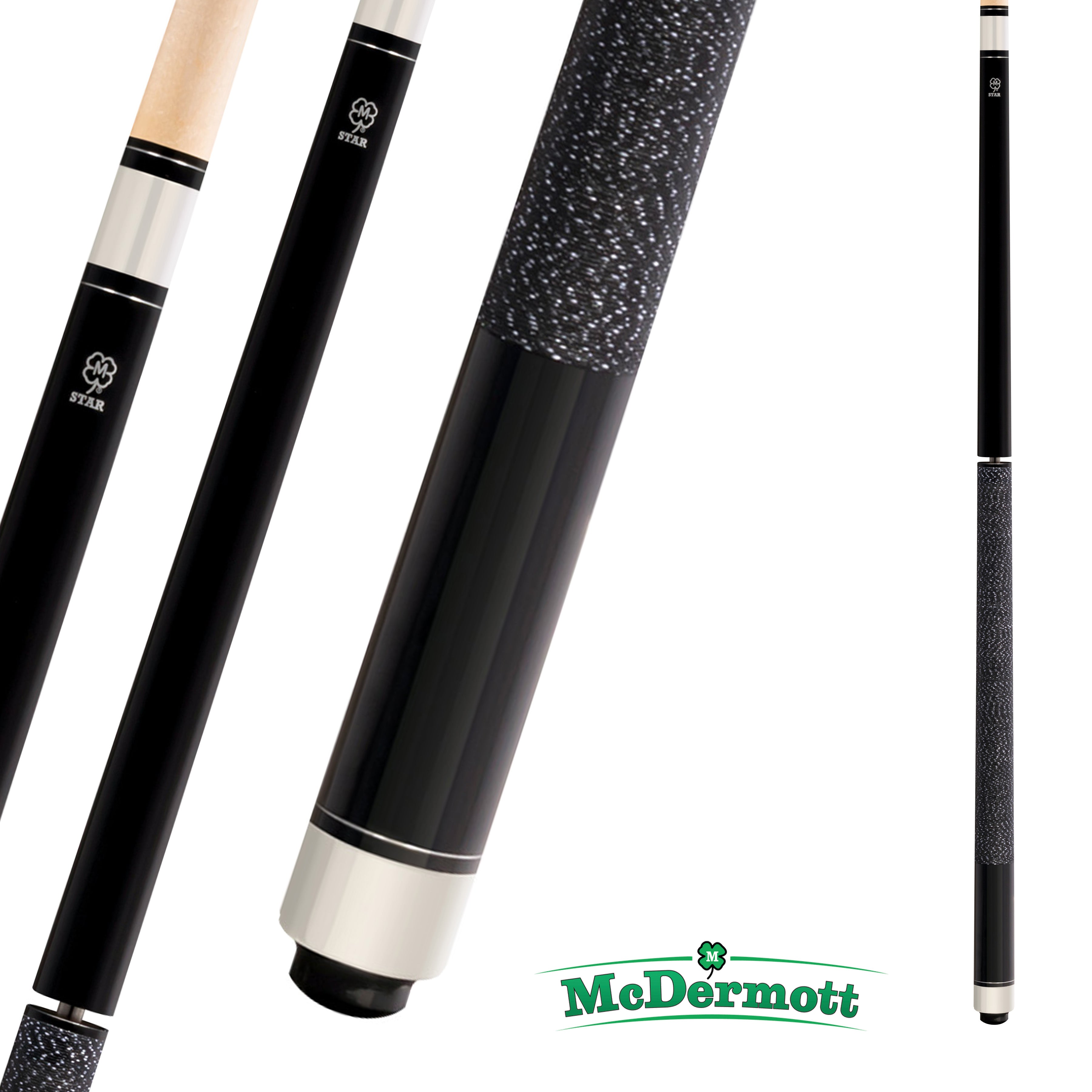 MCDERMOTT POOL CUE STAR SERIES S2 BLACK BREAK - JUMP 13MM 19OZ
