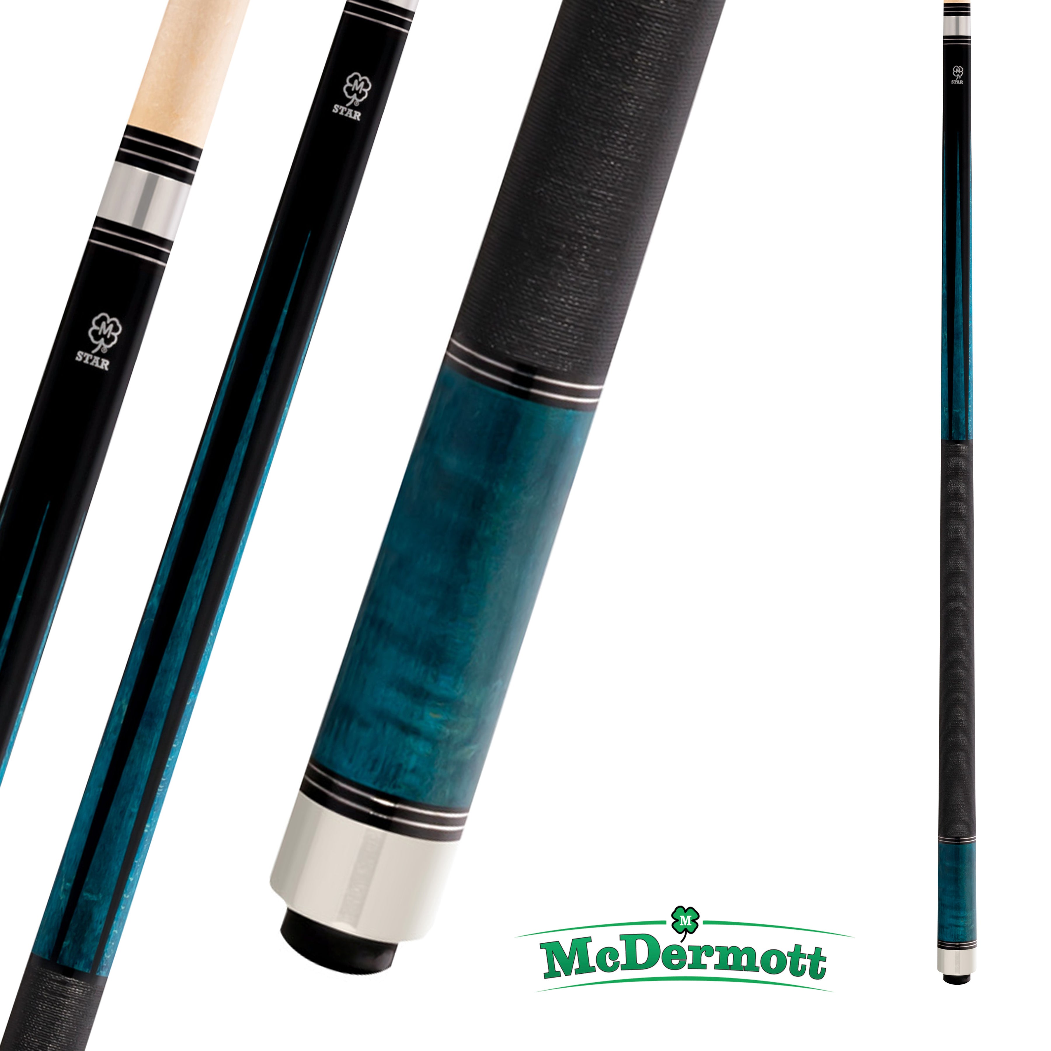 MCDERMOTT POOL CUE STAR SERIES S74 BLUE 13MM 19OZ