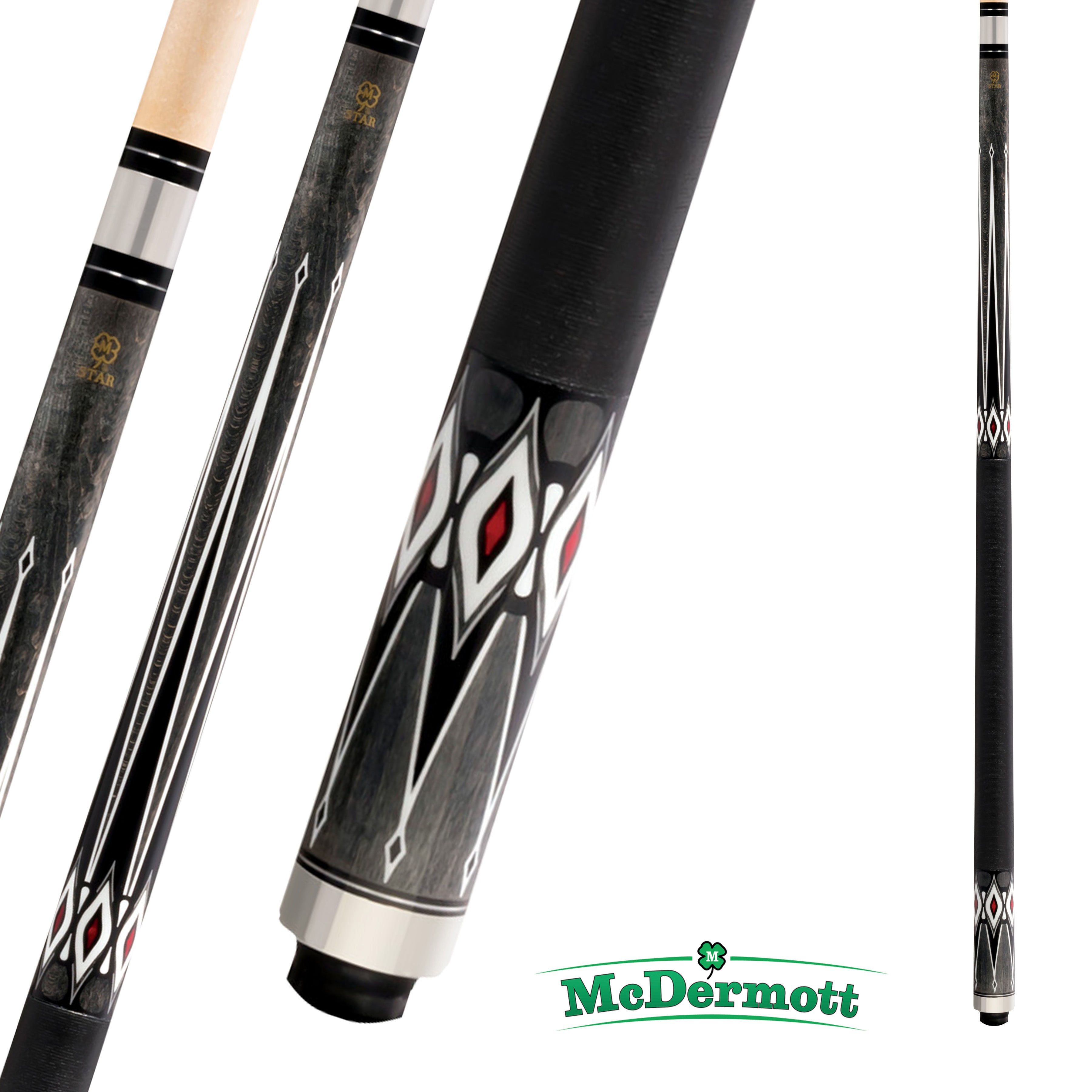MCDERMOTT POOL CUE STAR SERIES S13 GREY 13MM 19OZ