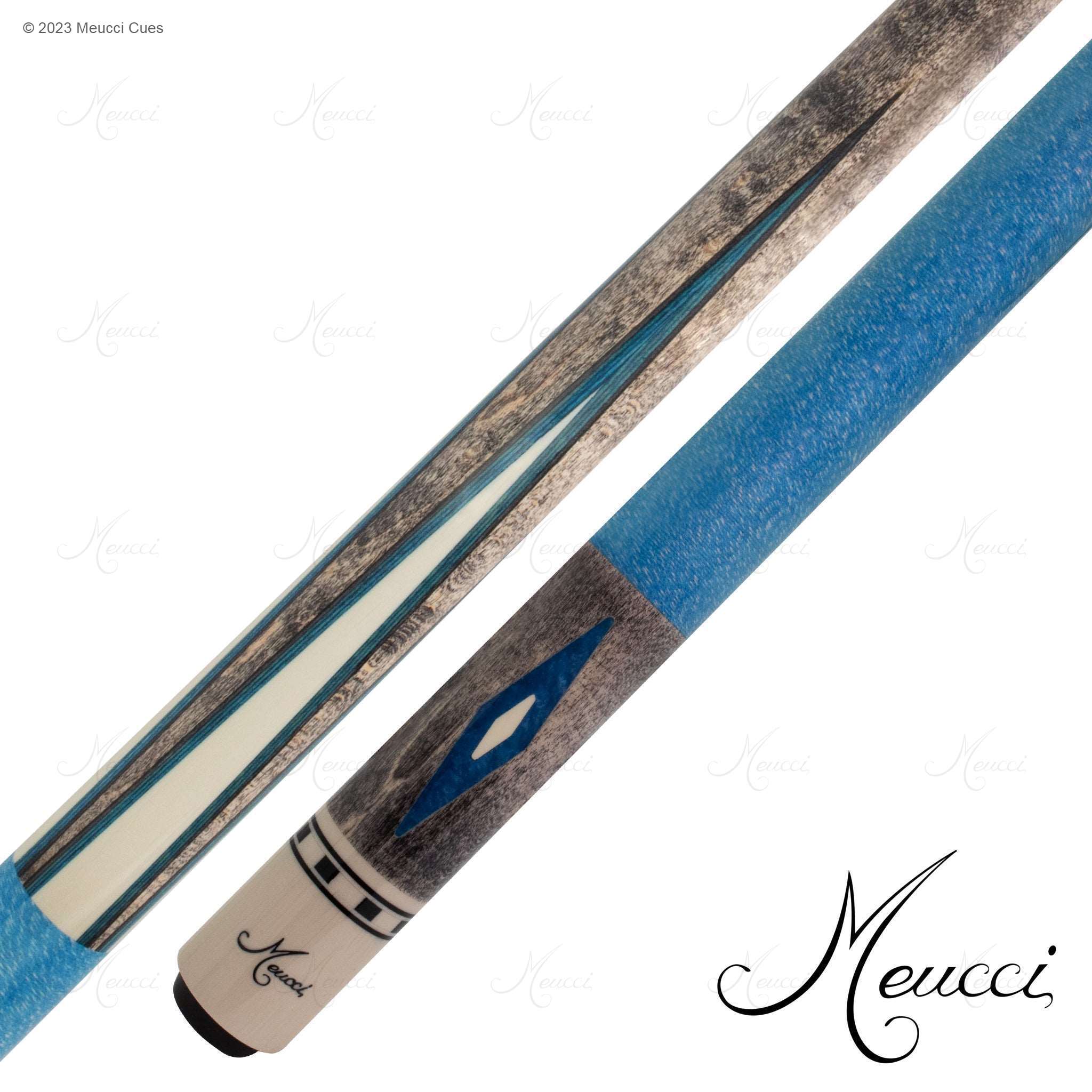 MEUCCI POOL CUE ECONOMY CURE 7 BLUE 19OZ 12.5MM
