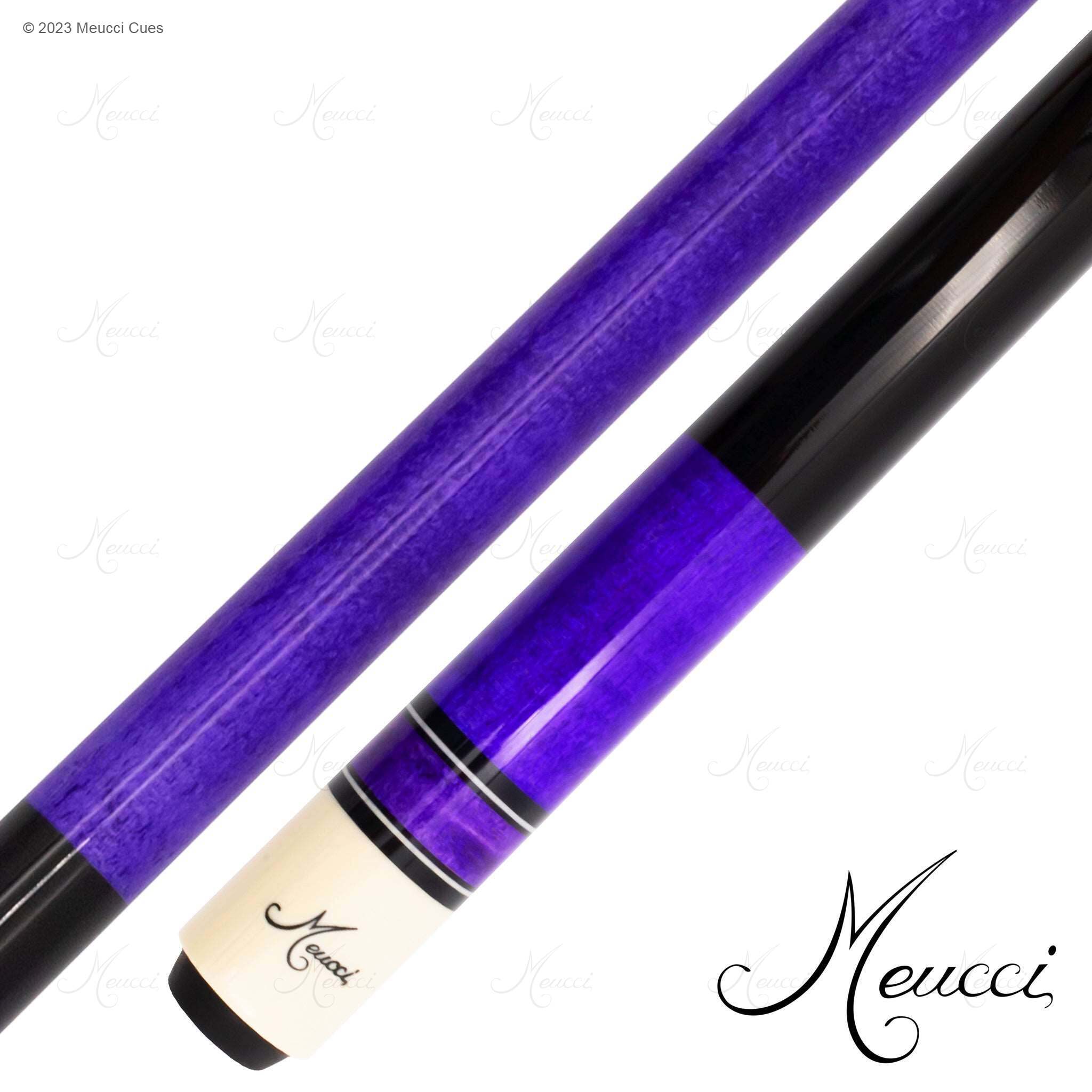 MEUCCI POOL CUE LUMINOUS SERIES PURPLE 12.5MM 19OZ
