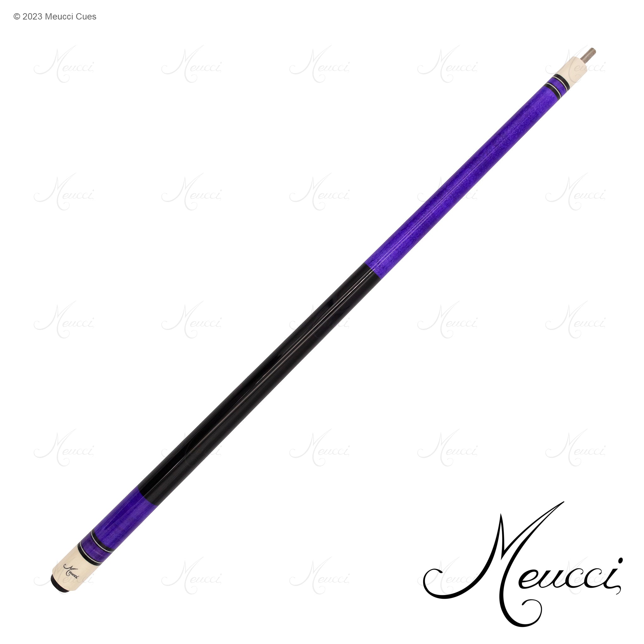 MEUCCI POOL CUE LUMINOUS SERIES PURPLE 12.5MM 19OZ