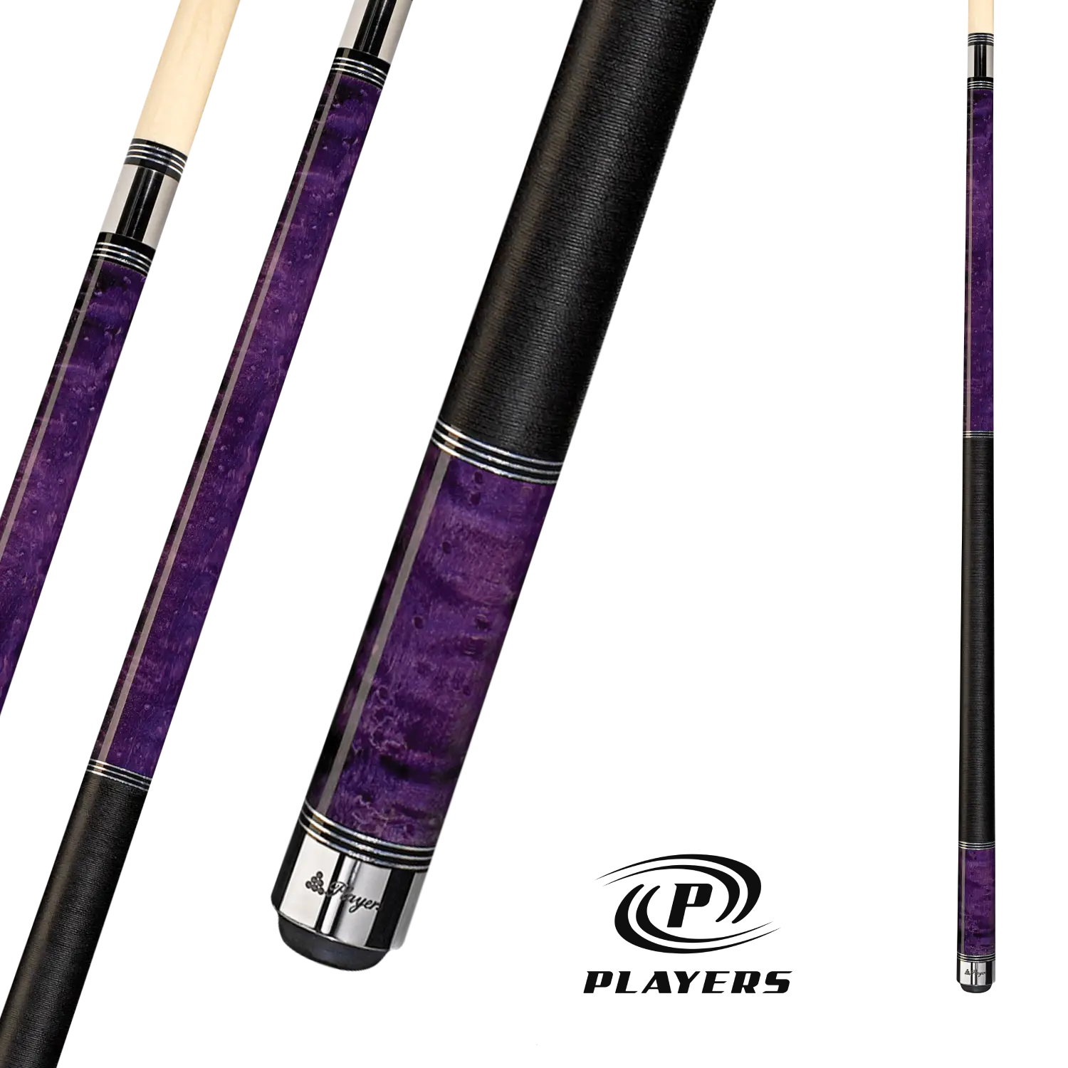 PLAYERS POOL CUE VIOLET BIRDSEYE 19OZ 13MM WITH WRAP