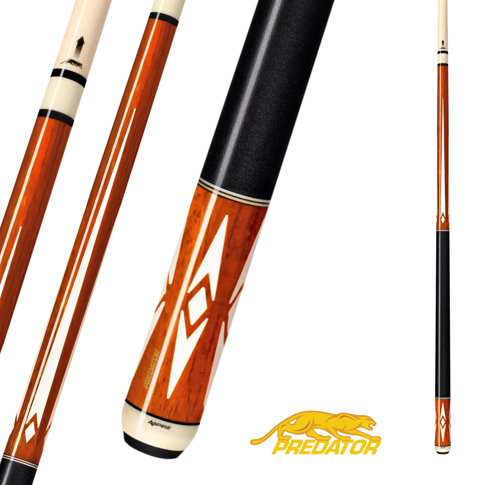 PREDATOR ASPIRE 1-10 POOL CUE BROWN 12.55MM 19OZ